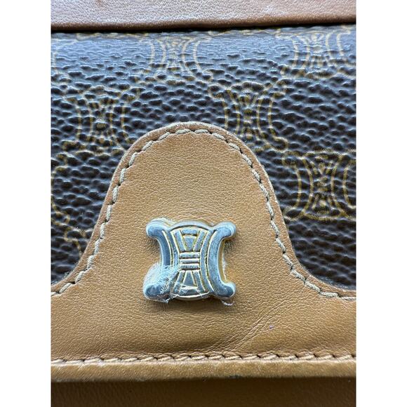 CELINE Vintage Wallet Macadam Triomphe Brown*Excellent Condition - Picture 10 of 10